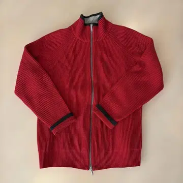 Ermenegildo Zegna 레드 집업 스웨터 사이즈 50