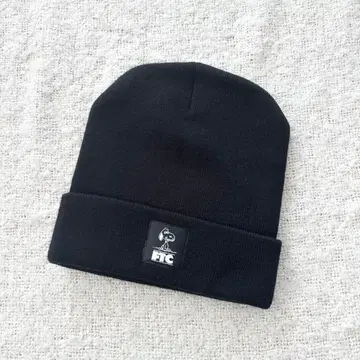 FTC x 피넛 스누피 비니 니트 모자 블랙