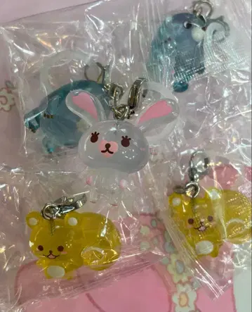 토끼의 모피 모피 1개 모그 2개 수 2개 마크 액세서리