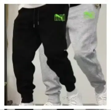 [ 24시간 이내 발송 ] 2매 세트! 블랙 그레이 스웨트 팬츠 XXL