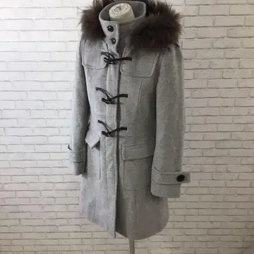 12.10 h124 EMMAJAMES 퍼 달린 더플 코트 M 9호