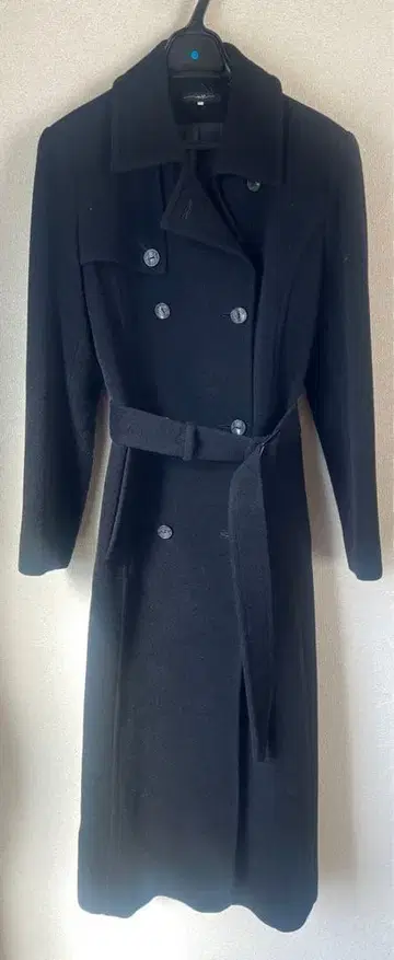 블랙 더블 롱 코트 11호