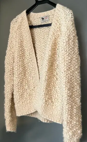 Ungrid 콜라보 KHWOPA 핸드 니트 가디건 아이보리