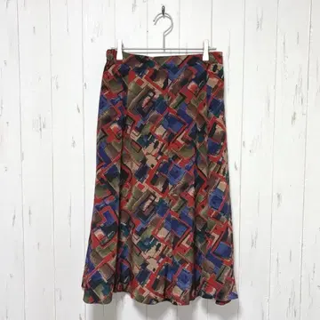 Y235 디자인 스커트 올 패턴 레트로 빈티지감 무릎 기장 종아리 기장