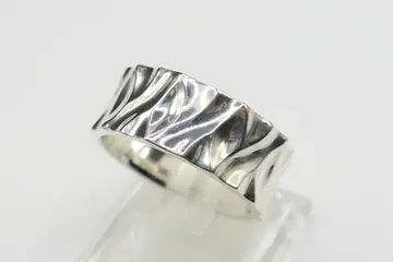 새상품 17호 닥터 몬로 와이드 웨이브 링 반지 싱크 노트