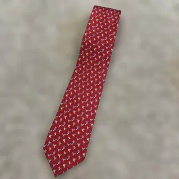 새상품급 SalvatoreFerragamo 넥타이 레드 택 포함 새 패턴