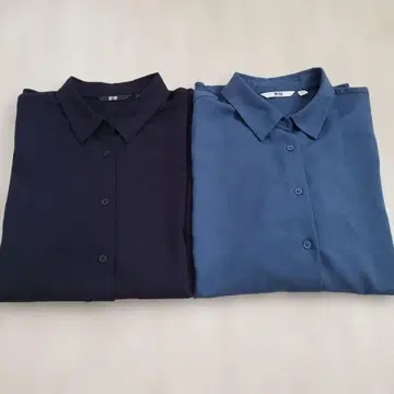 유니클로 레이온 블라우스 2개 세트