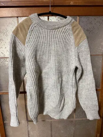 영국제 HIGHLAND 로게이지 니트 가죽 패치 울 두꺼운