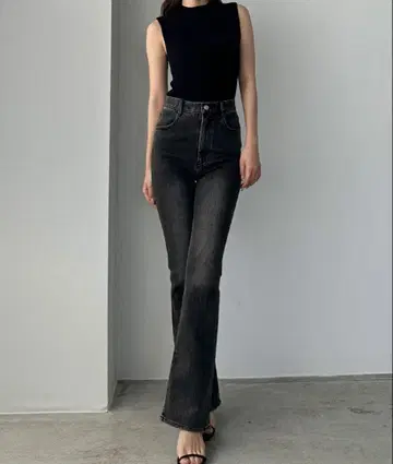 Louere 스트레치 플레어 데님 팬츠 [ 큰 키 사이즈 MT ]