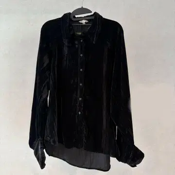 moussy 블랙 벨벳 셔츠 벨루어 셔츠 블랙