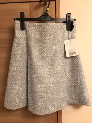 새상품 리랜드트루 트위드 스커트 블루 스카이블루