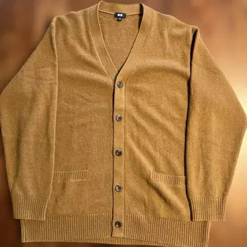 유니클로 울 100% 가디건 머스타드 2025년 11월 구매