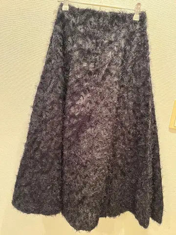 르쉘 블루 페더 플레어 스커트