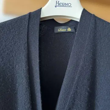 드로워 블랙 퍼 가디건