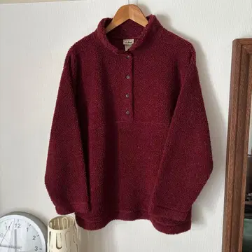 L.L.Bean 보아 플리스 자켓 버건디 레드