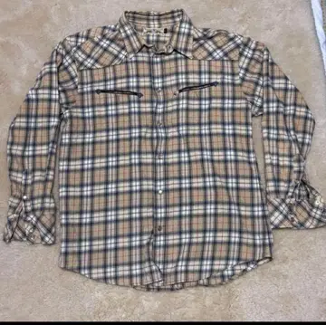 레어 초기 코어 파이터 플란넬 셔츠 베이지 계열