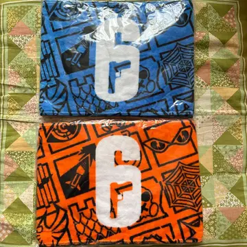 R6S 6컬렉션 오리지널 머플러 타월 블루&오렌지