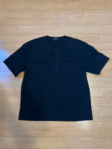 A.P.C. 블랙 헨리넥 셔츠 사이즈 M