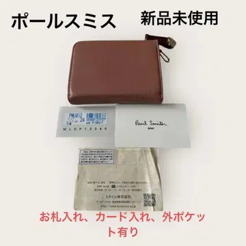 폴스미스 미사용 새상품 카드 케이스 지폐 수납 가능한 소가죽 지갑