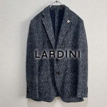 [ 컨디션 최상 ] LARDINI 울 알파카 테일러드 자켓 네이비 46