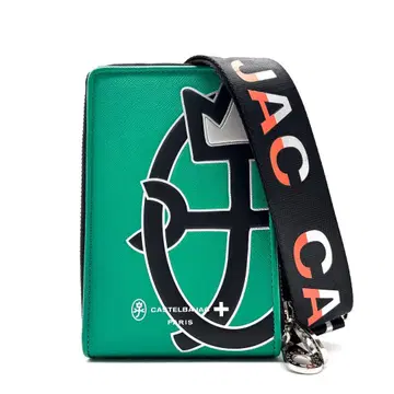 미사용 보관품 까스텔바작 숄더백 사코슈 가죽 그린