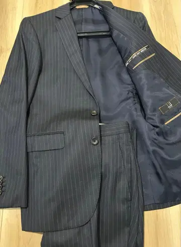 dunhill 던힐 셋업 네이비 스트라이프 비즈니스 정장