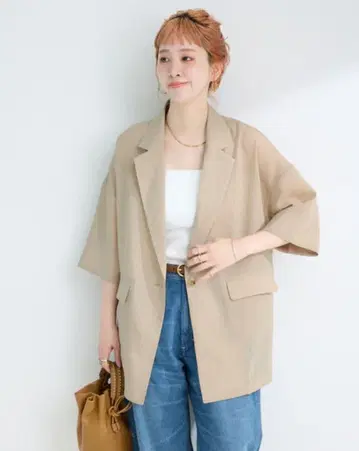 새상품 택 포함 B.C STOCK 베이직 하프 슬리브 자켓