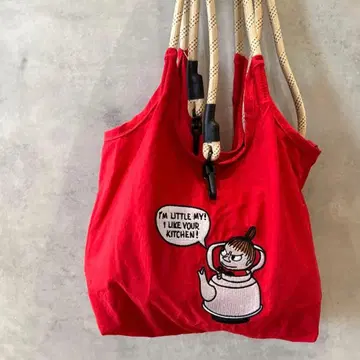 무민 리틀 미 백 자수 숄더백 새상품 레드 2WAY 인기