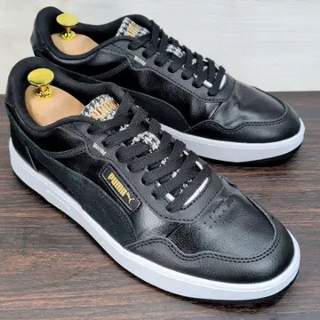 푸마 26.5cm 가죽 스니커즈 블랙 S562