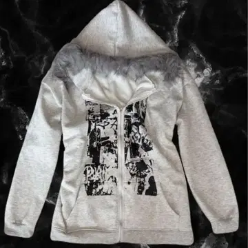 FreeZone 퍼 후드티 Y2K 지뢰계