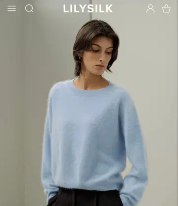 LILYSILK 클래식 라운드넥 캐시미어 스웨터