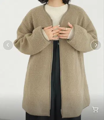 렙심 라이트 보아 파이핑 코트 카키