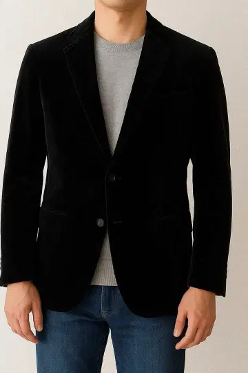 GAP 벨벳 테일러드 자켓 M 사이즈 블랙