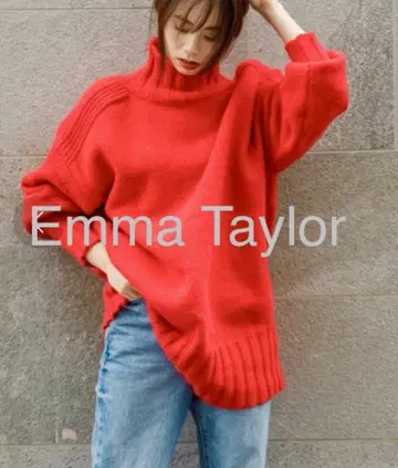 Ema Taylor 에마 오버 사이즈 촉촉 니트 오렌지