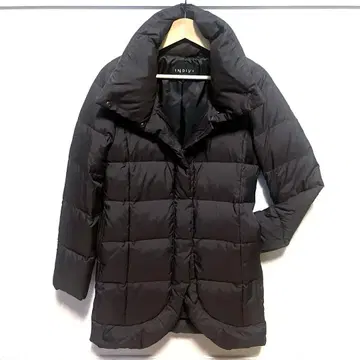 INDIVI 롱 스탠드 카라 집업 다운 자켓 38 M