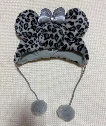 디즈니 팬캡 레오파드 무늬 그레이 미니