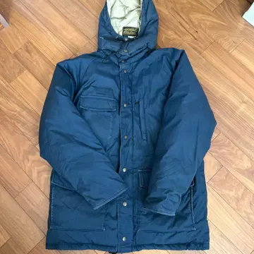 80s Eddie Bauer 구스 다운 다운 자켓 칼라코람