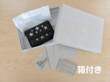 JIMMY CHOO 별 모양 스터드 3단 폴더형 미니 지갑