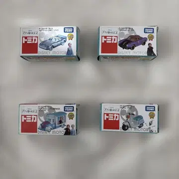 토미카 디즈니 모터스 아나와 눈의 여왕 2 4대 세트