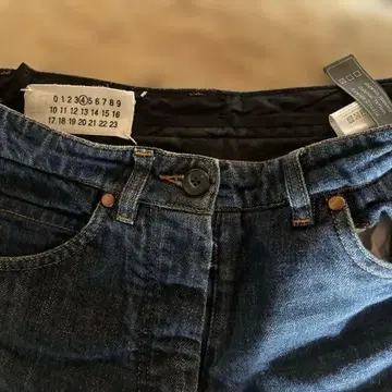 다크 블루 하이웨스트 데님 팬츠