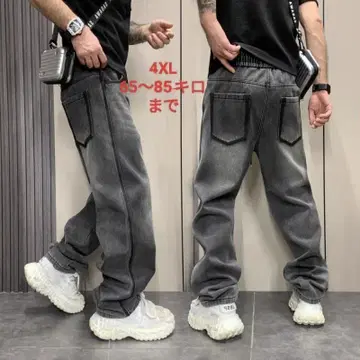 그레이 데님 팬츠 4XL