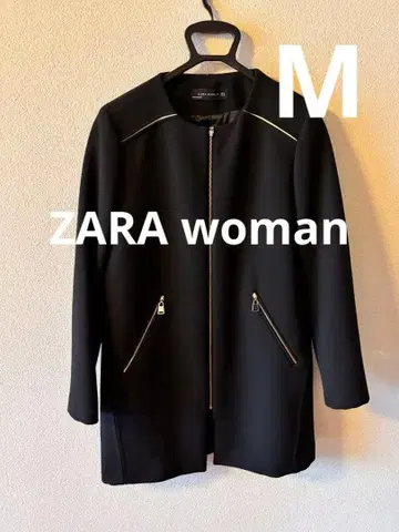 새상품급 ZARA woman 자라 노카라 코트 블랙 M size 아우터