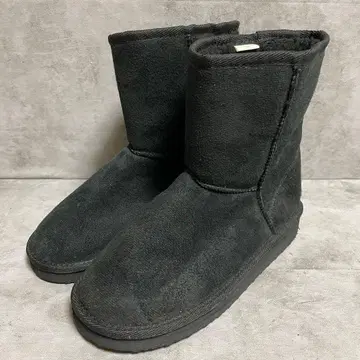 어그 부츠 ( M ) 숏부츠 보아 블랙 스웨이드 느낌 블랙