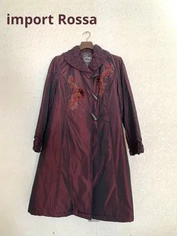 [새상품급] import Rossa 와인 레드 롱 코트
