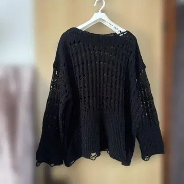 낫 MIX 절개 메쉬 풀오버