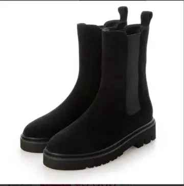 스웨이드 사이드 고어 부츠 블랙