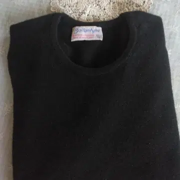 Ballantyne 블랙 캐시미어 반팔 스웨터