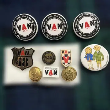 VAN 자켓 핀 배지 6개 캔뱃지 4개