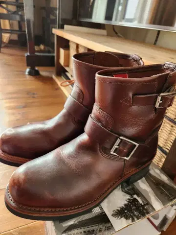 CEDAR CREST 엔지니어 부츠 가죽 브라운