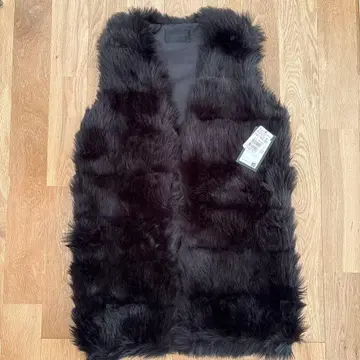 SCOT CLUB 블랙 퍼 베스트 택 포함 새상품